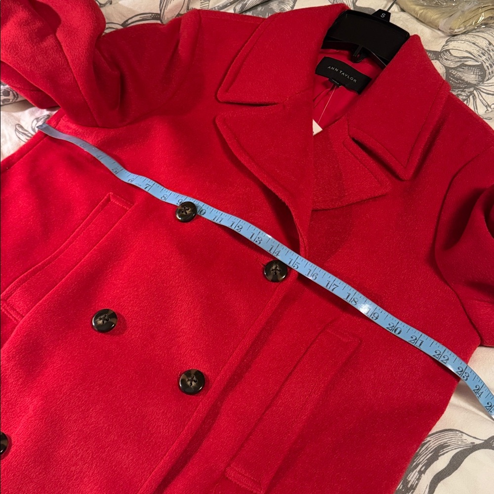 Ann Taylor Wool Blend Long Double breasted Peacoat Coat 829889 - Picture 11 of 12